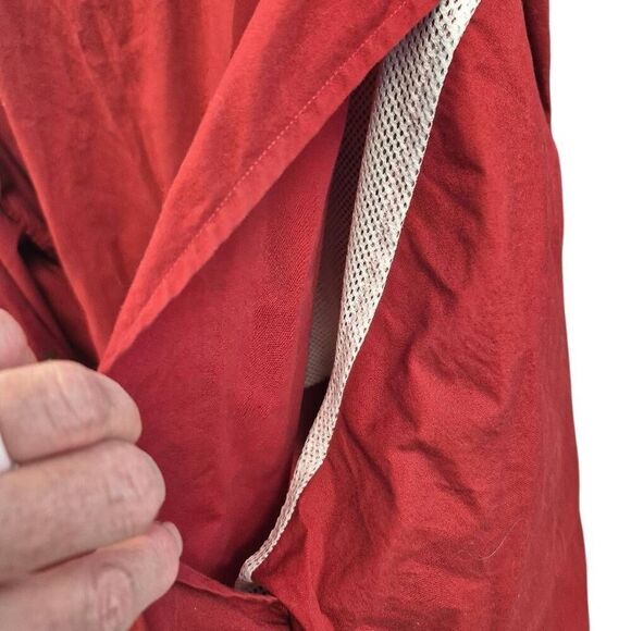 Outfitters Roundtree & Yorke Red Cotton Long Sleeve Vented Button Front Shirt - Picture 7 of 11